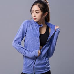 image-Yao Ting Women's Yoga Jacket - Long Sleeve Blue