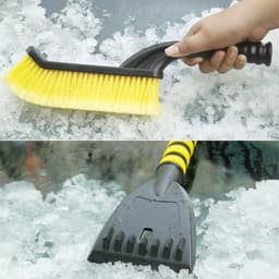 image-2 IN 1 Snow Brush Ice Scraper For Car Windshield Detachable Snow Scrapers With Foam Grip Cleaning Shovel For Car Trucks