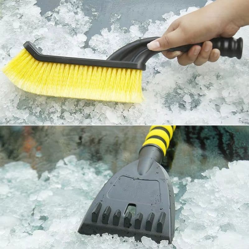 image-2 IN 1 Snow Brush Ice Scraper For Car Windshield Detachable Snow Scrapers With Foam Grip Cleaning Shovel For Car Trucks