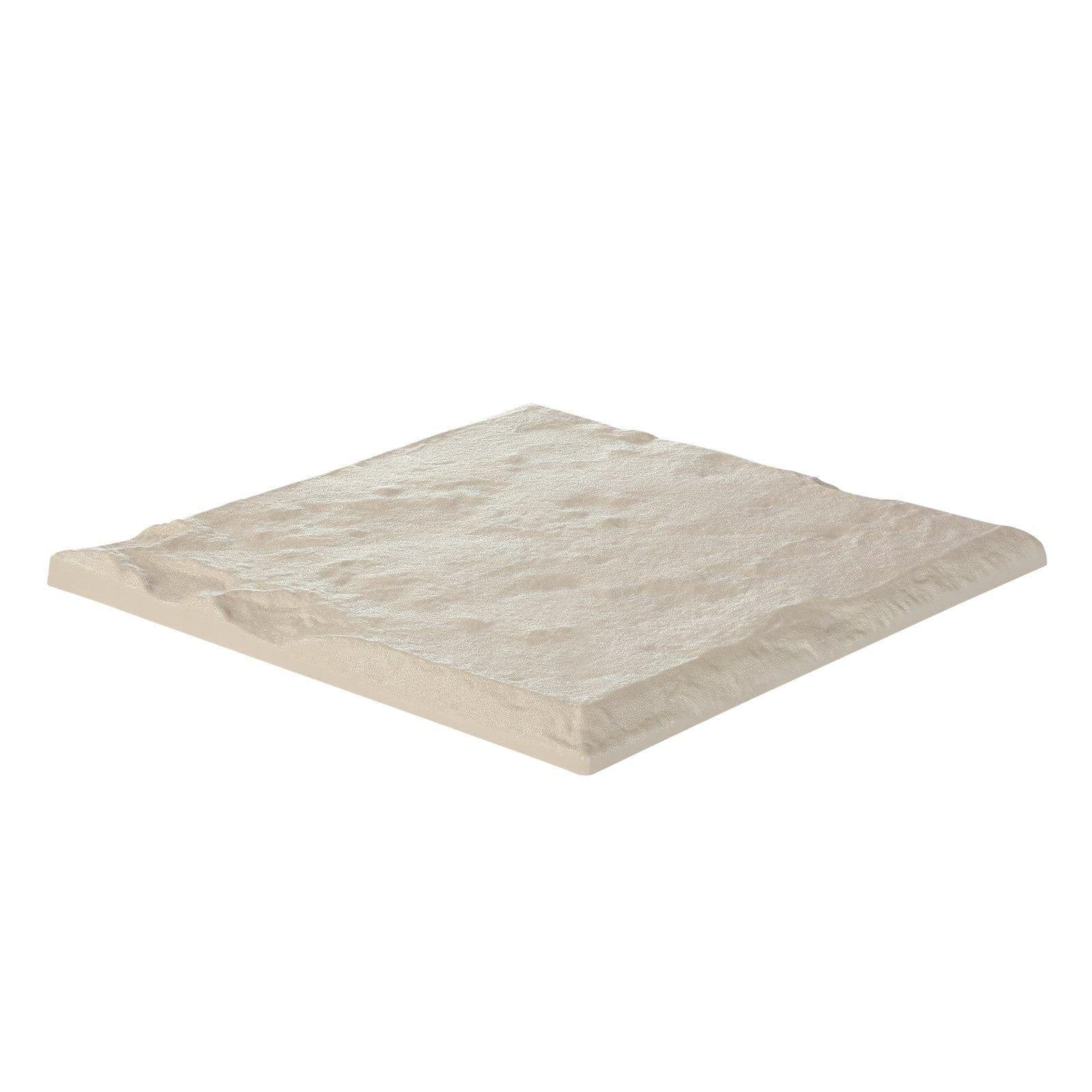 image-VEVOR Pierres de Marche Jardin, 4 PCS, Dalles de Pas Jardin, 39,5x39,5 cm, Aspect Pierre Naturelle en Résine PC ABS, avec Piquets de Sol, Pavés pour Allée Chemin Extérieure, Pelouse, Terrasse, Beige