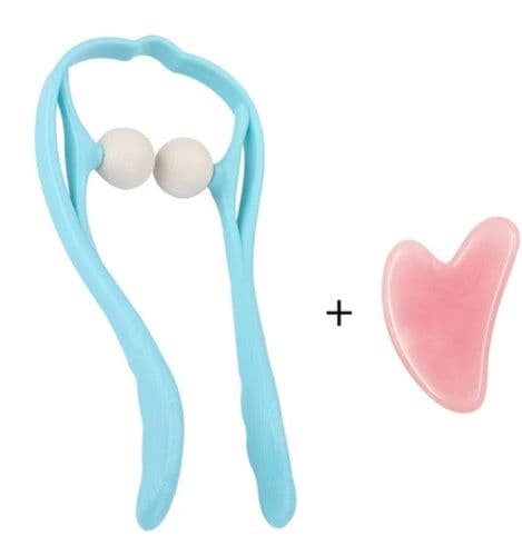 image-Plastic Pressure Point Therapy Neck Massageador Massagem Relieve Hand Roller Neck Massager For Neck Shoulder Trigger Point