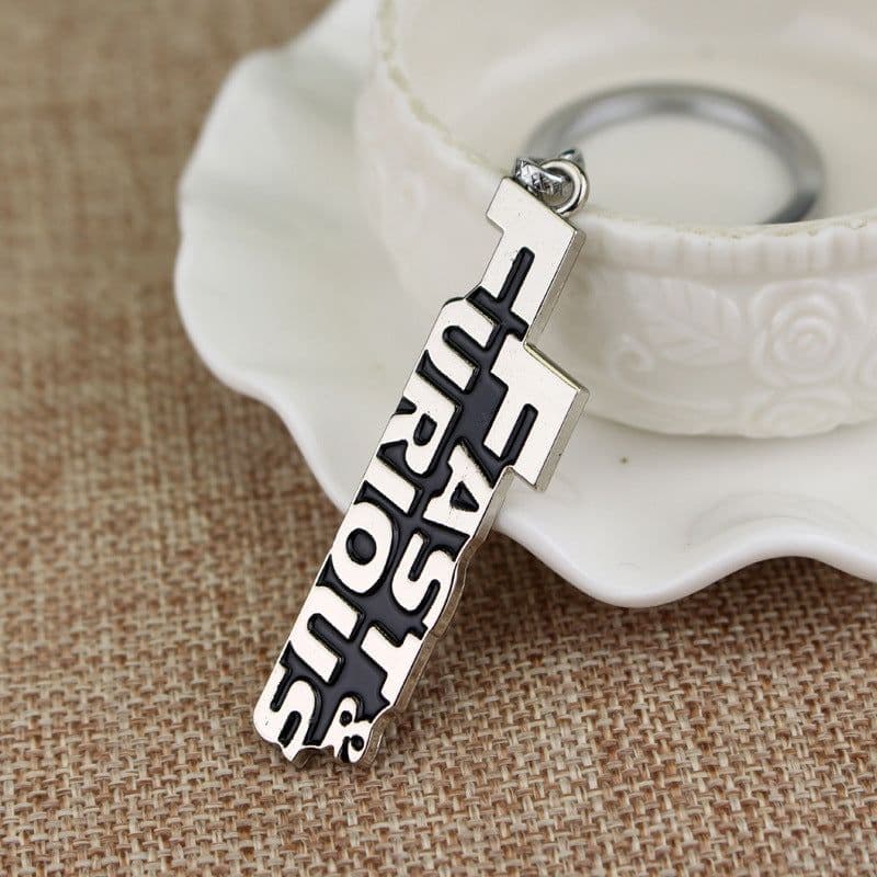 image-European and American Movie Peripheral Accessories Fast and Furious FAST FURIOUS Alphabet Keychain Foreign Trade Wholesale