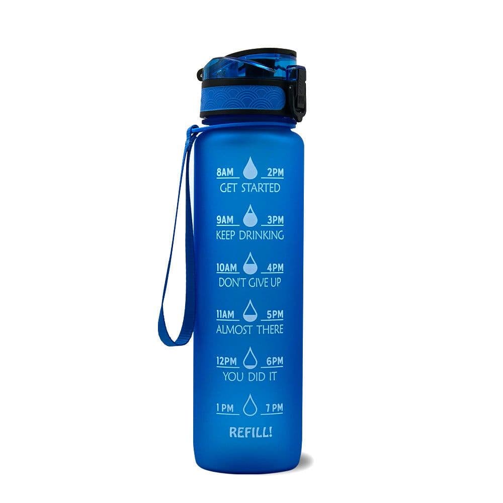 image-Plastic bottle frosted gradient bouncing cup water bottle sports bottle space cup travel cup