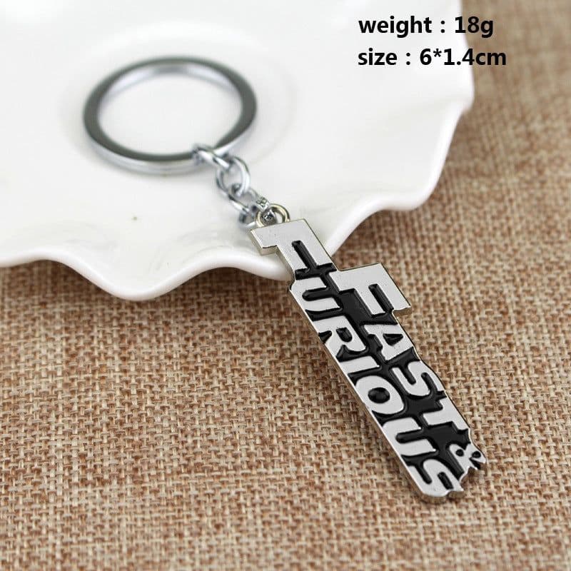 image-European and American Movie Peripheral Accessories Fast and Furious FAST FURIOUS Alphabet Keychain Foreign Trade Wholesale