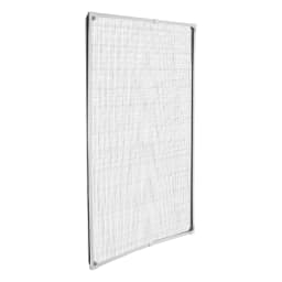 image-VEVOR Magnetic Window Screen, 58.27 x 39.17 inch PVC and Fiberglass Mesh, White Frames with Black Magnetic Strip and Wind Clips, No Drilling Easy Installation, Magnetic Screen for House Window
