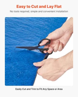 image-VEVOR Floor Underlayment 100 sq. ft/Roll, 3 mm Thick Laminate Flooring Padding with Attached Vapor Barrier, Heavy Duty Fiber + PE Film, Soundproofing & Noise Reduction, Ideal for Vinyl Wood