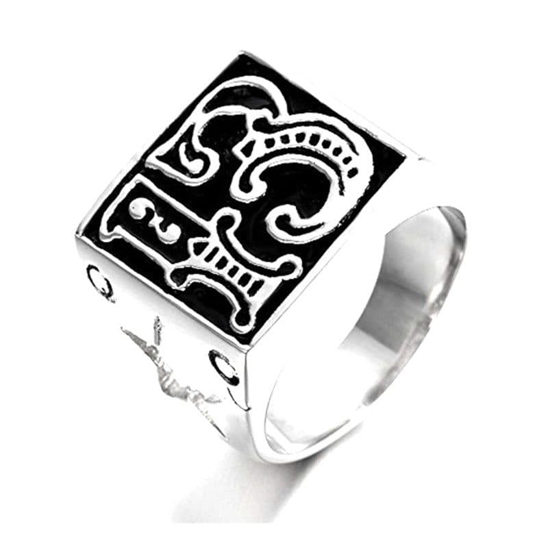 image-Retro Lucky Number 13 Men's Ring - Steel