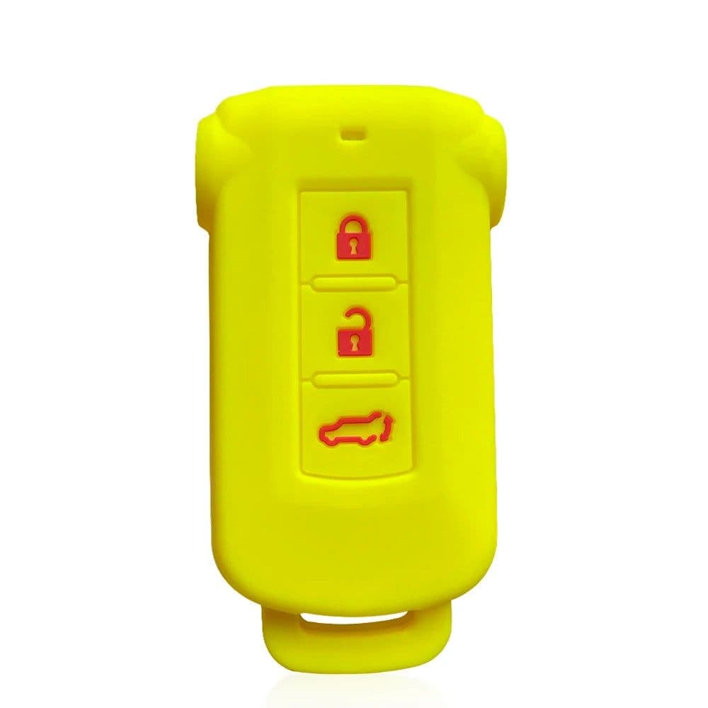image-Silica Gel Car Key Cover Case For Mitsubishi Outlander 2014 Pajero Delica Key Holder Remote Control Case For Keychain Alarm