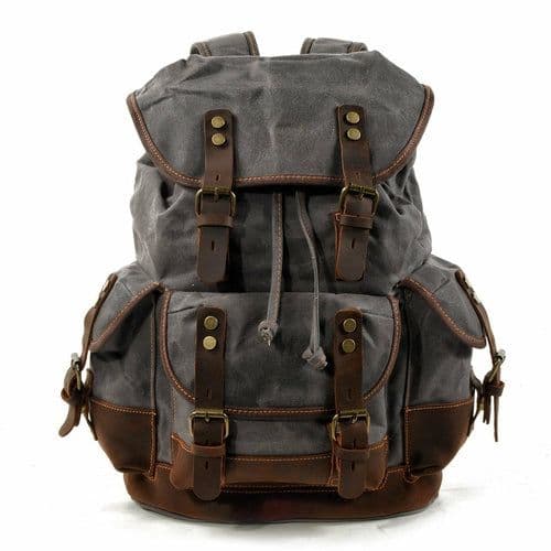 image-High Quality Canvas Stitching Mountaineering Backpack