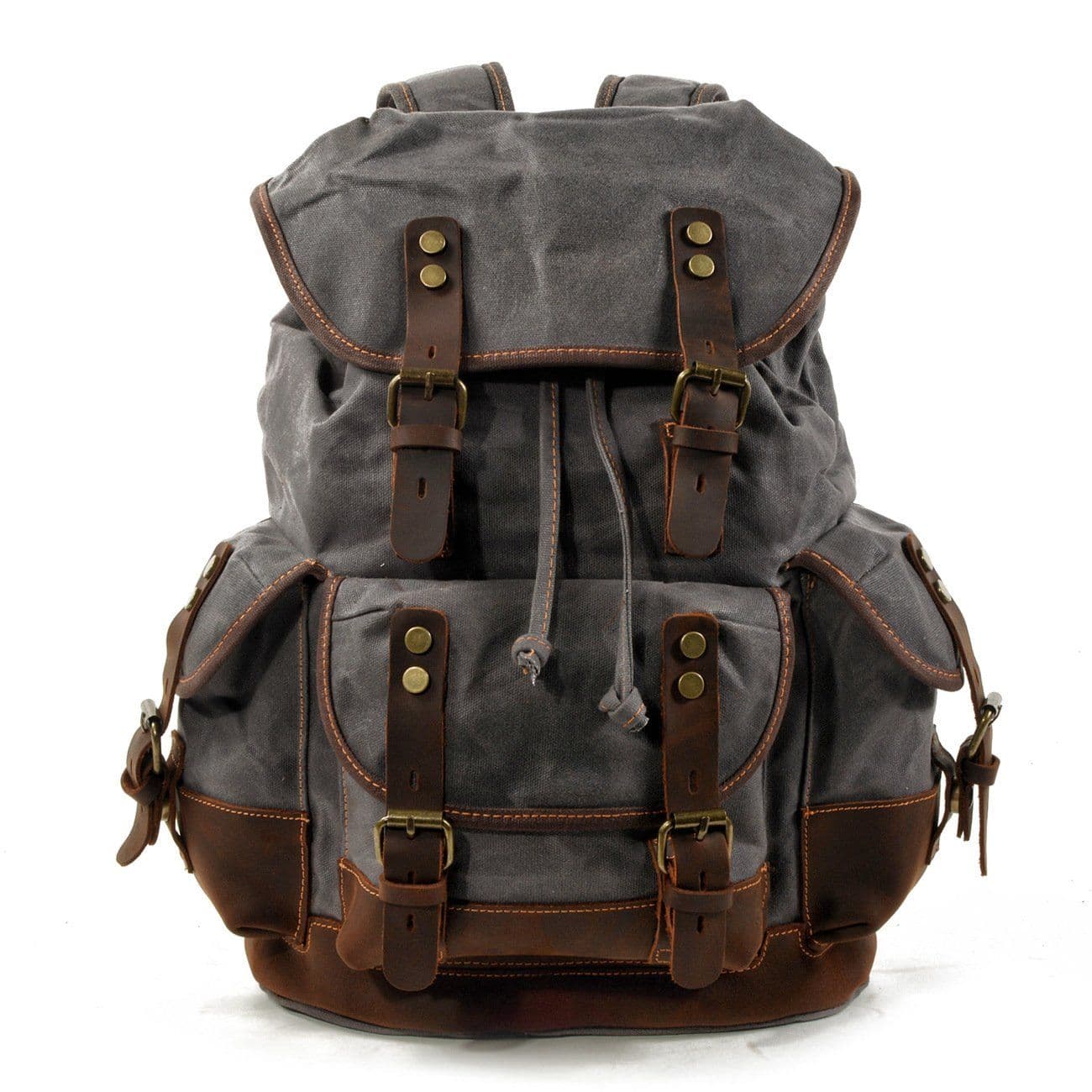 image-High Quality Canvas Stitching Mountaineering Backpack