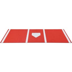 image-VEVOR Baseball Hitting Mat, 10x3.8 ft Batting Cage Mat, Batters Box Turf Mats, Softball Batting Practice Equipment with Home Plate and Anti Fade Turf, Portable Training Aid for Indoor Outdoor, Red