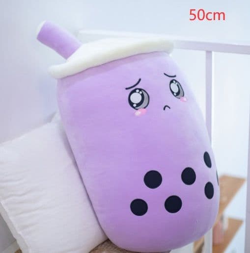 image-Cute Fruit Drink Plush Stuffed Soft Strawberry Milk Tea Plush Boba Tea Cup Toy Bubble Tea Pillow Cushion Kids Gift
