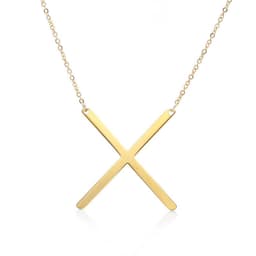 image-Fabulous Rose Gold Plated Stainless Steel Initial Letter Pendant Necklace
