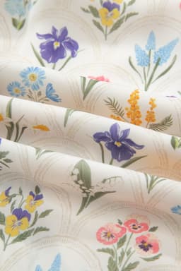 image-Floral Patchwork Long Dress - Square Neck Smocked Bodice