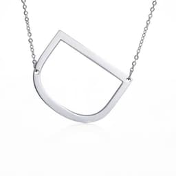 image-Fabulous Rose Gold Plated Stainless Steel Initial Letter Pendant Necklace