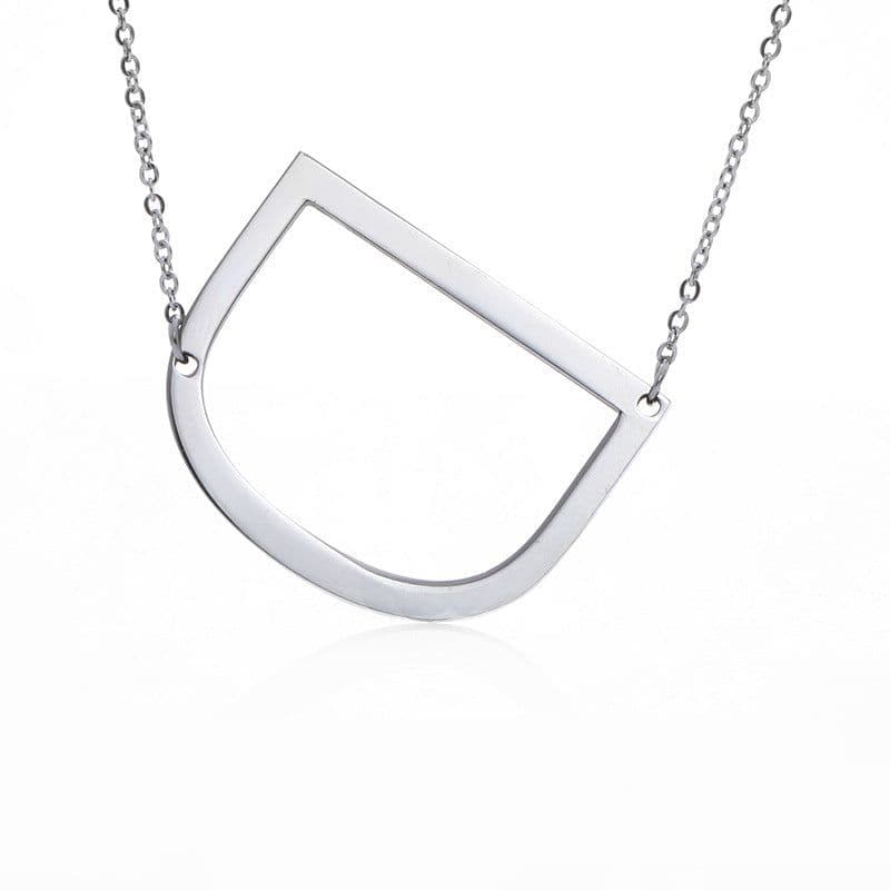 image-Fabulous Rose Gold Plated Stainless Steel Initial Letter Pendant Necklace