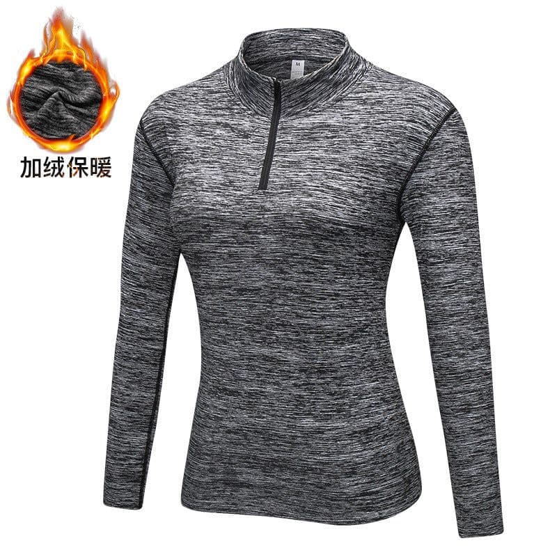 image-Yu Erlian Winter Fleece Yoga Sweater - Hemp Black XXL