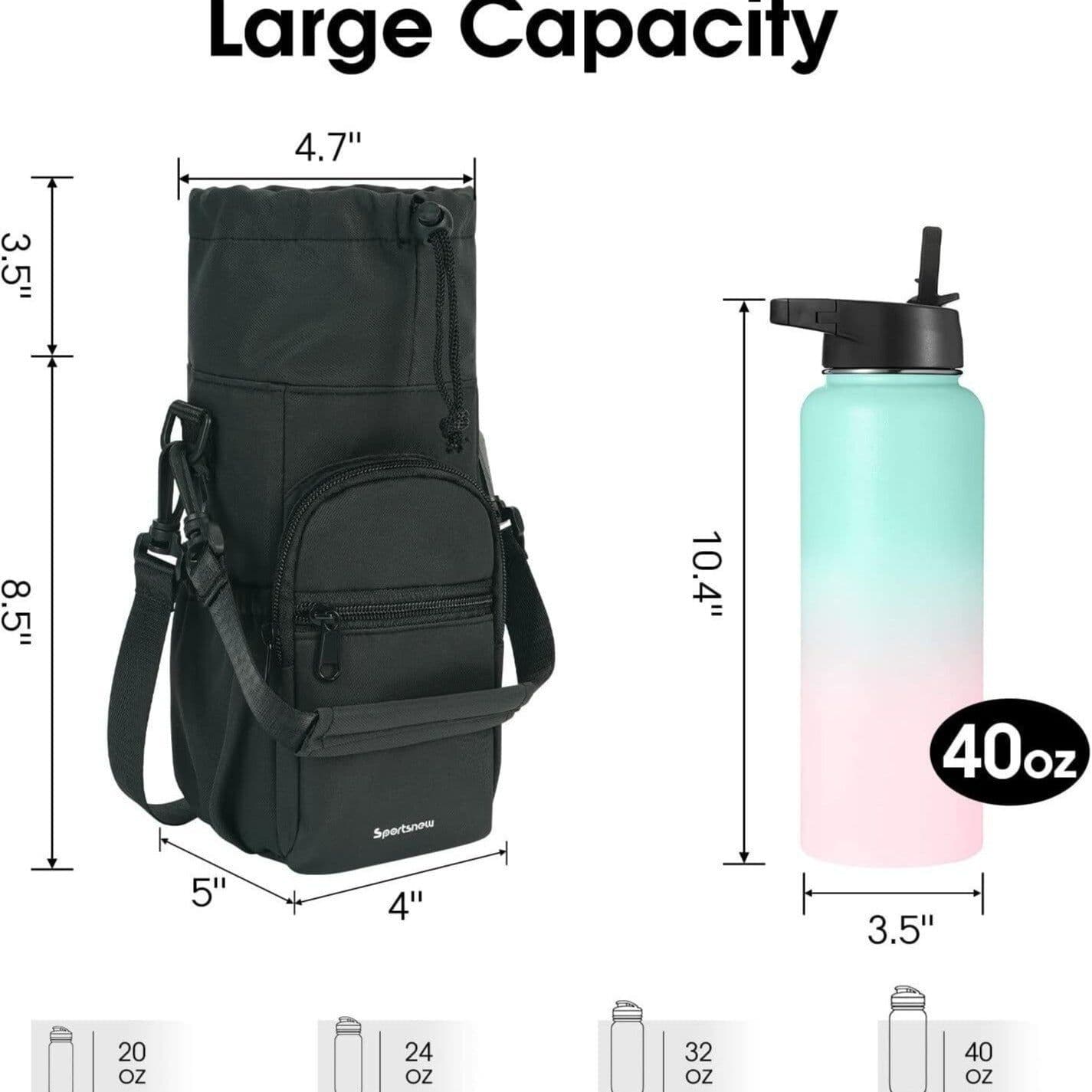 image-Water Bottle Pouch Water Bottle Shoulder Bag Water Cup Bag Crossbody Kettle Cover