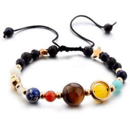 image-Eight Planets Alloy Bracelet, Natural Stone Bead Bracelet Women Solar System Bracelet Universe Galaxy The Eight Planets Guardian Star Natural Stone Beads Bracelet Bangle Gifts For Girls
