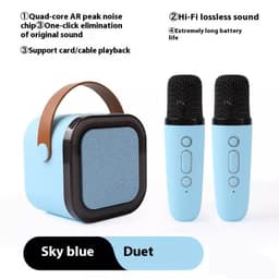 image-Wireless Bluetooth Audio Mini Microphone Singing And Singing All-in-one Machine Children's Family Ktv Suit