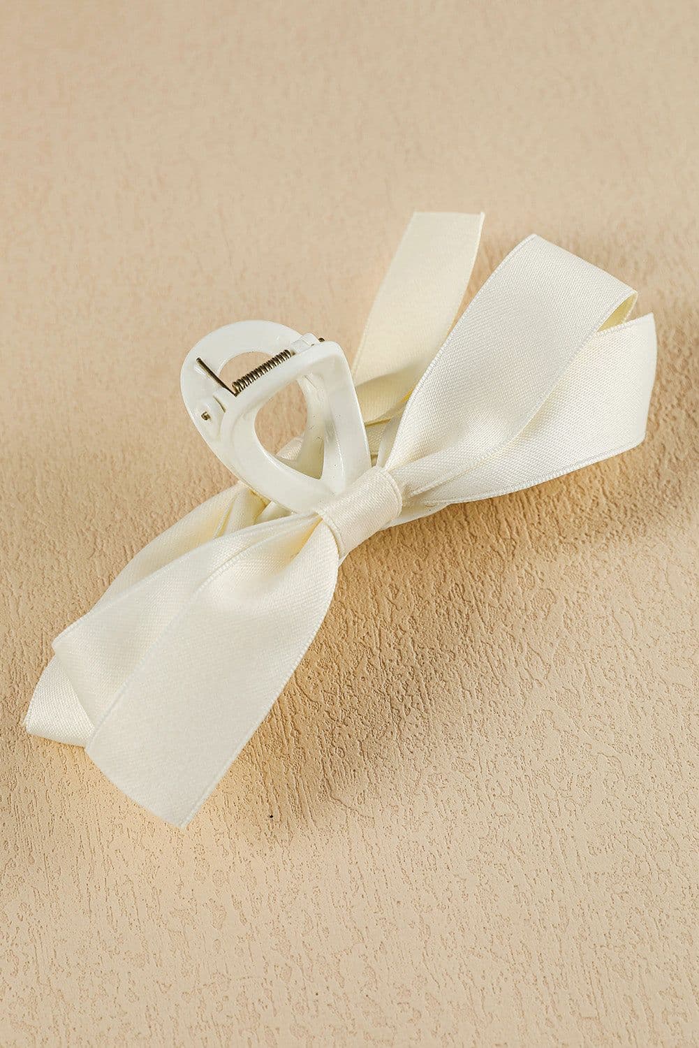 image-Black Large Bow Hair Claw Clip - Durable Plastic Decor