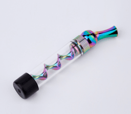 image-Direct supply dry burning universal mouth spiral atomizer t5 mini glass twisty blunt dry herb