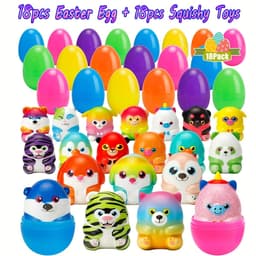 image-18 Sets Prefilled Easter Eggs with Mini Squishy Toys