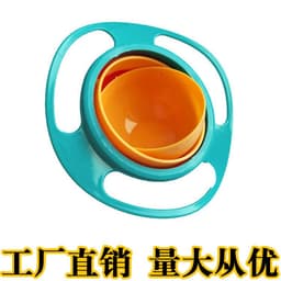 image-Flying Saucer Bowl - Green, Spill-Proof, Wholesale, PP Material