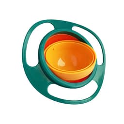 image-Flying Saucer Bowl - Green, Spill-Proof, Wholesale, PP Material