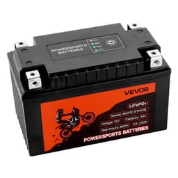 image-VEVOR Motorcycle Battery, 12 Volt 4Ah, LiFePO4 Lithium Pre-Charged Powersports Battery, Maintenance Free & High Performance, Compatible with ATV, Motorcycle, Jet Skis, Scooter, UTV, and More