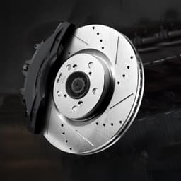 image-VEVOR Front and Rear Brake Kit Compatible with 2007-2013 Acura MDX, 2010-2013 Acura ZDX, 2009-2014 Honda Pilot, Drilled and Slotted Brake Rotors Ceramic Brake Pads Replacement Kit, 13 in (Front)