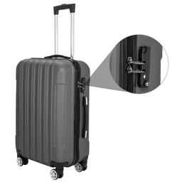 image-3-in-1 Large Capacity Travel Suitcase Set - Dark Gray 20"/24"/28"