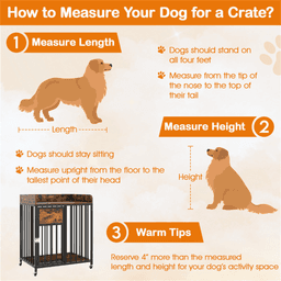 image-2-in-1 Dog Crate Furniture - Rustic Brown 27.5" Small Dogs