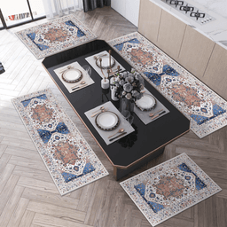 image-Boho Kitchen Rug Sets 3 Piece with Runner Non Slip Kitchen Rugs and Mats Washable Kitchen Mats for Floor Thick Kitchen Floor Mat Carpet Runner Rugs for Hallway Laundry Holiday Decor