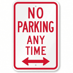 image-CIFbuy Metal No Parking Sign Outdoor Use Essential Reflective 8"x12"
