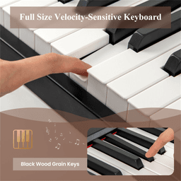 image-88-Key Digital Piano - French DREAM Audio Source, Split Function, Black