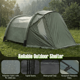 image-5-7 Person Inflatable Cabin Tent Green Screened Porch