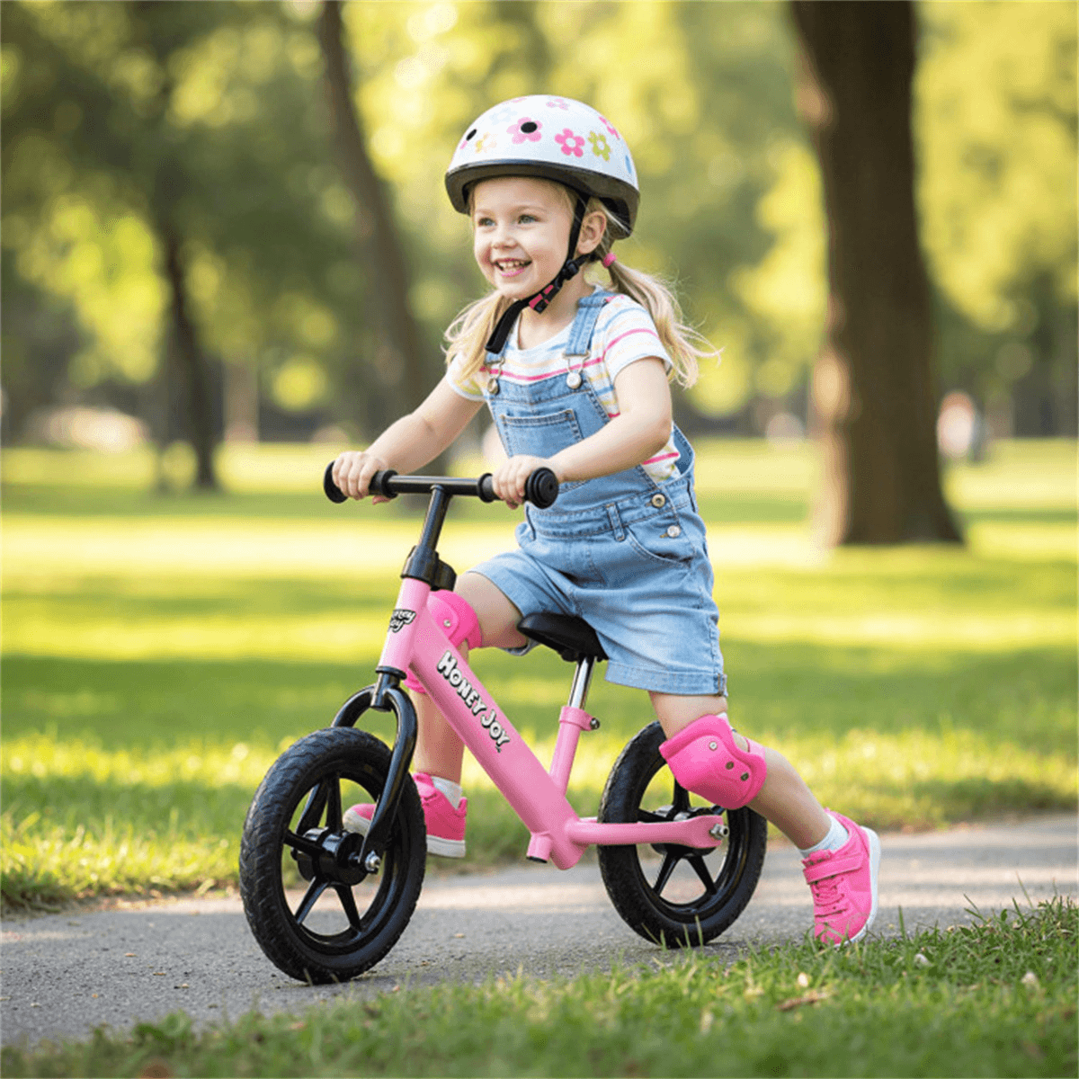 image-Toddler Balance Bike 2-5 Years 11" Pink