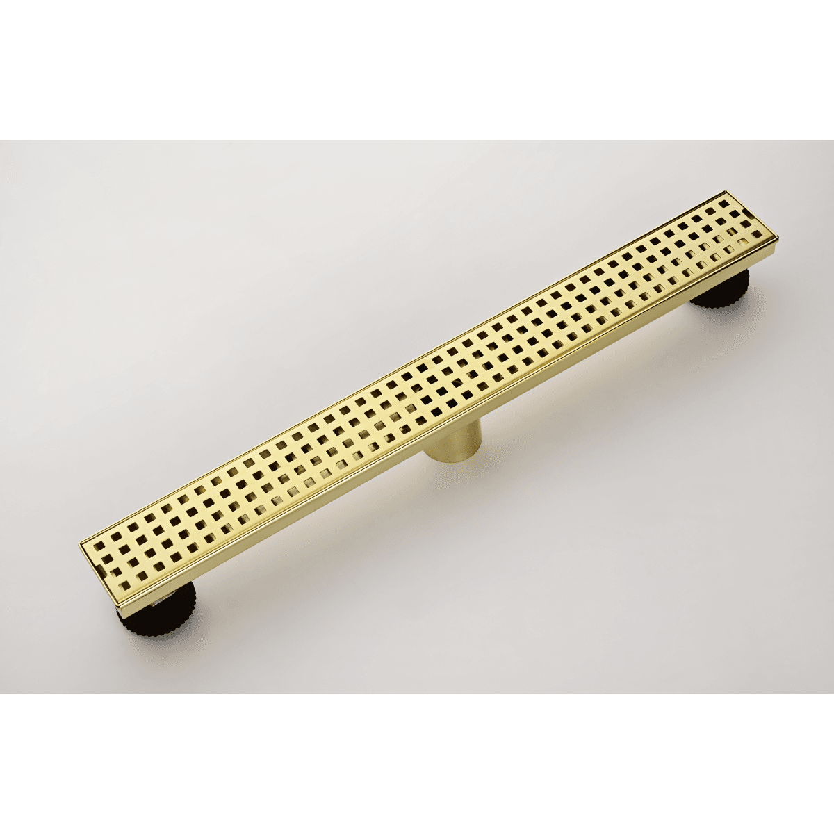 image-24 Inch Linear Shower Drain, Removable Grate, 304 Stainless Steel, Brushed Gold
