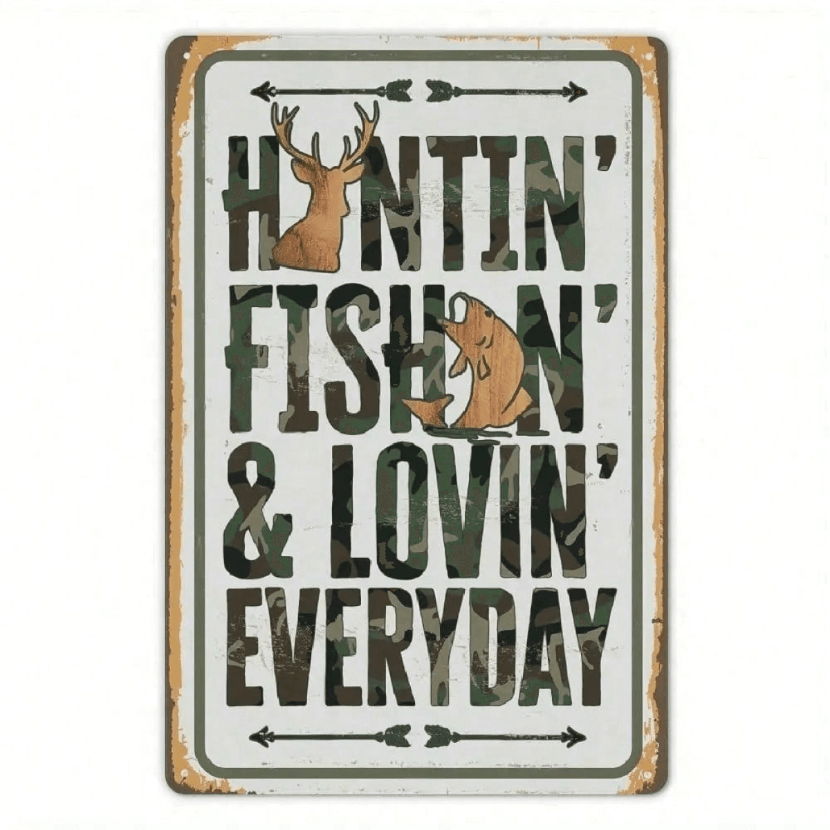 image-CIFbuy Aluminum Sign 8x12" Vintage Fishing