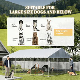 image-Dog Kennel Outdoor Large Silver Walk-in