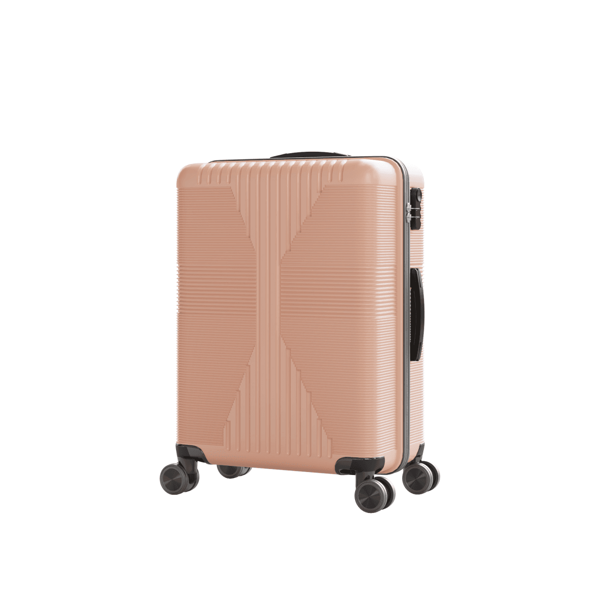 image-Non-TSA Rose Gold 3-in-1 PP Luggage Set, 20in, 24in, 28in
