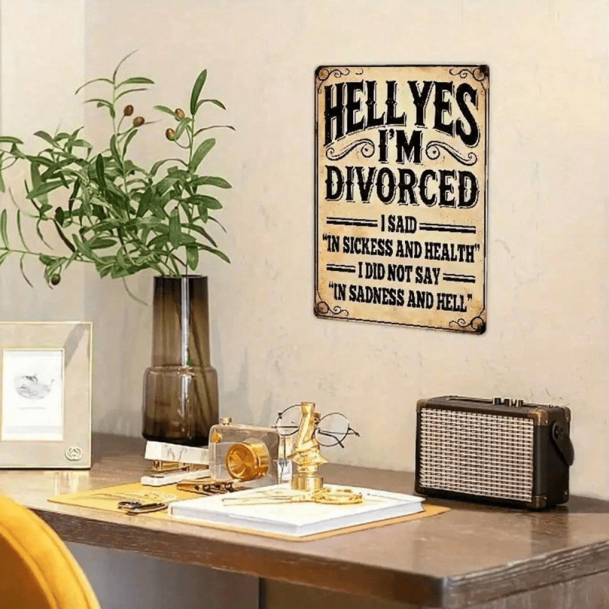 image-Vintage Rustic Aluminum Sign, 8x12 Inch (20.3x30.5cm) - Durable, Unique Decor