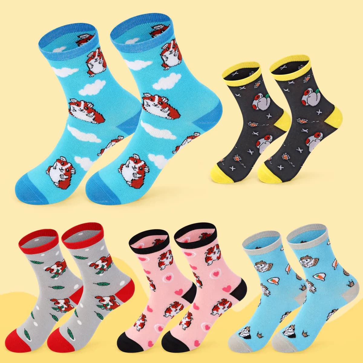 image-VINSANI GUINEA PIG SOCKS 5pk 1010415