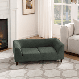 image-Pet sofa with backrest and armrests, modern rectangular pet sofa suitable for small and medium dogs, soft cushion comfortable dog sofa,-OLIVE GREEN