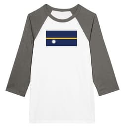image-Drapeau de Nauru - T-shirt unisexe Raglan à manches 3/4