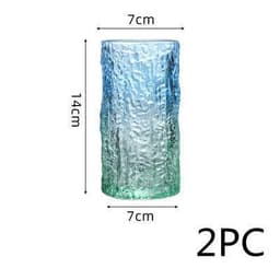 image-Gradient Color Wine Glass Tree Pattern Cup Glass Water Cup Tea Cup