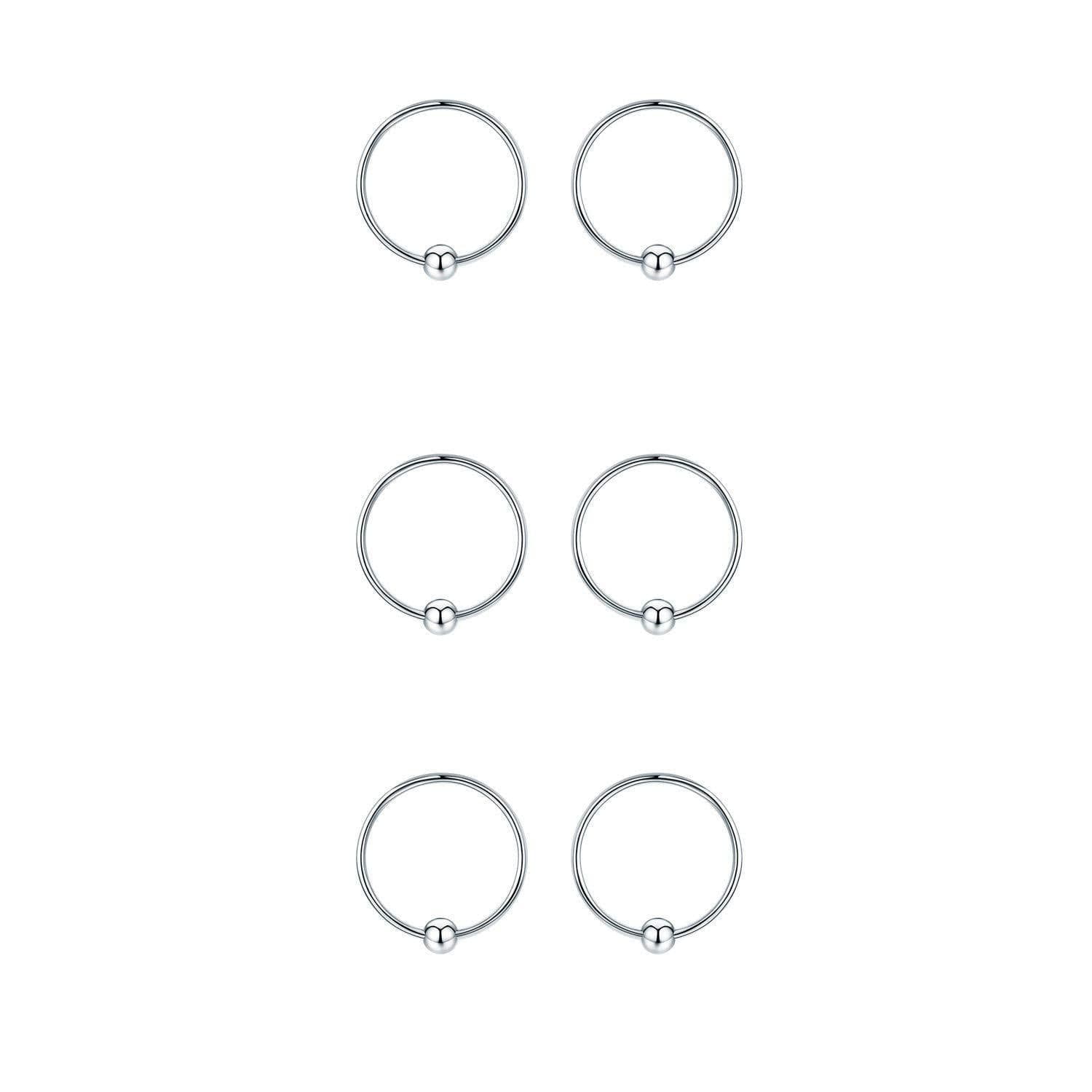 image-Hypoallergenic Sterling Silver Cartilage Dainty Thin Small Huggie Hoop Earring For Women