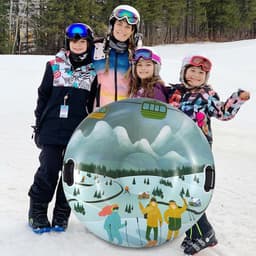 image-Outdoor Creative Printed PVC Winter Thick Ski Ring