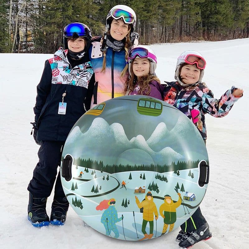 image-Outdoor Creative Printed PVC Winter Thick Ski Ring